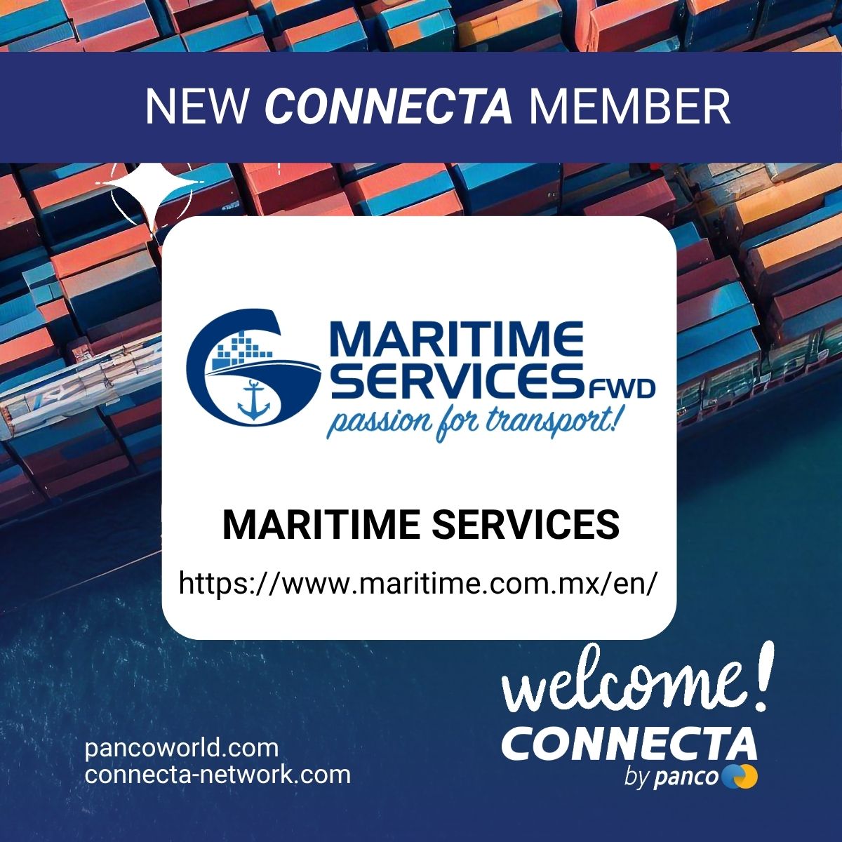 CONNECTA New Member Welcome: MARITIME SERVICES, Mexico