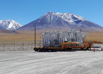 100 containers at 16.400ft altitude for Geothermal Power Plant moved by ILS CHILE