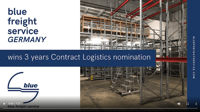 BLUE FREIGHT (Germany) wins 3 years Contract Logistics nomination